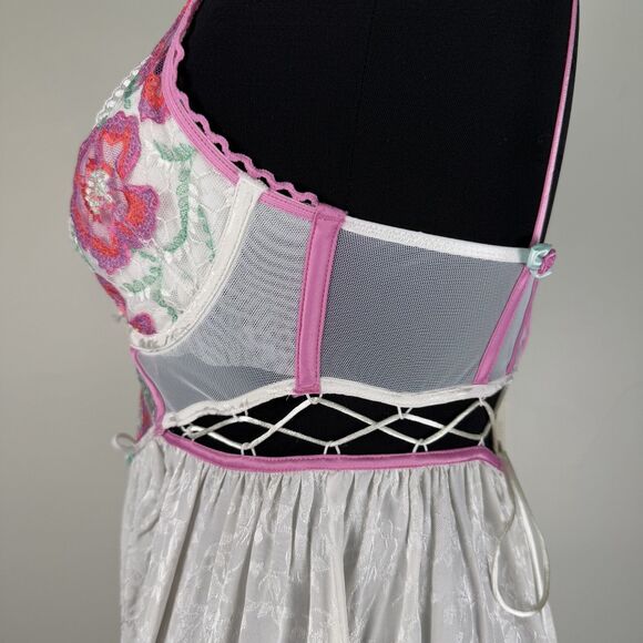 For Love & Lemons Festival Floral Lace Slip Dress | Embroidered Flowers - Picture 8 of 15